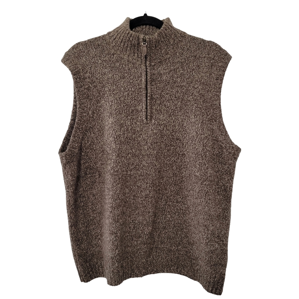 Raffi‎ Men's Cashmere Sweater Vest Size L / 52 Marled Brown
